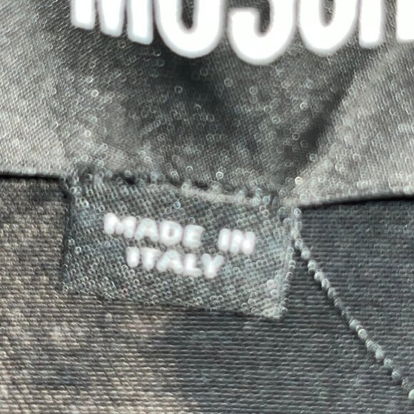 RARE LOVE MOSCHINO Sleeveless Black Denim with Sequin & Embroidered Patches - 6 - Picture 11 of 16